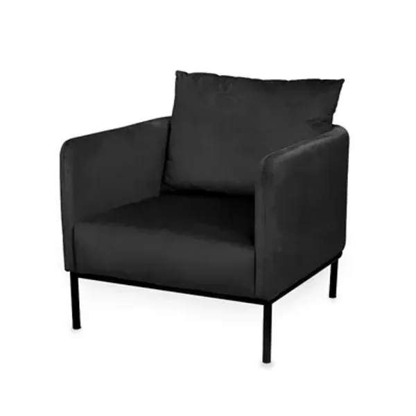 Rockefeller halvrund velour Black B76 D83 H66 